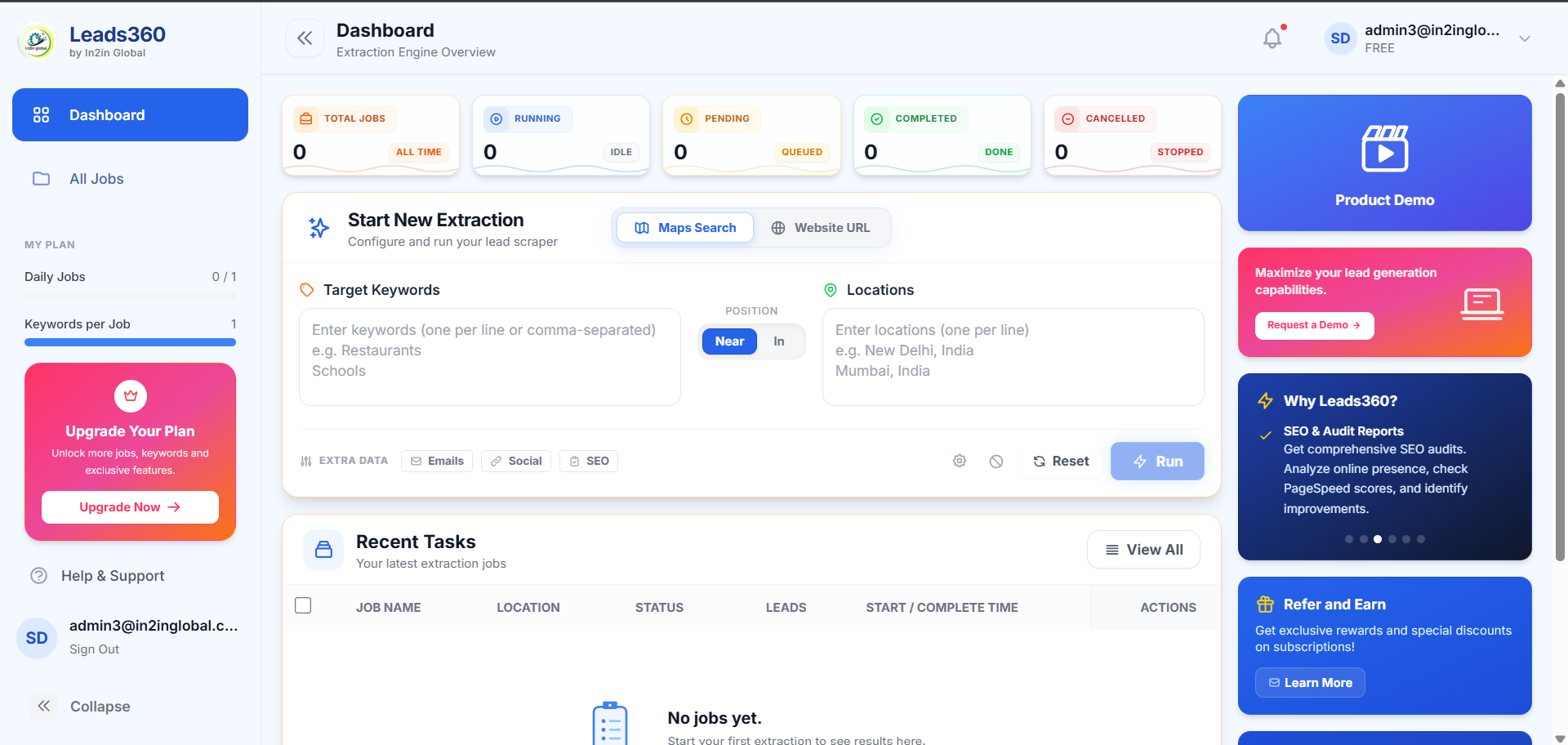 Leads360 Custom Cloud Hosted Plan Screenshot