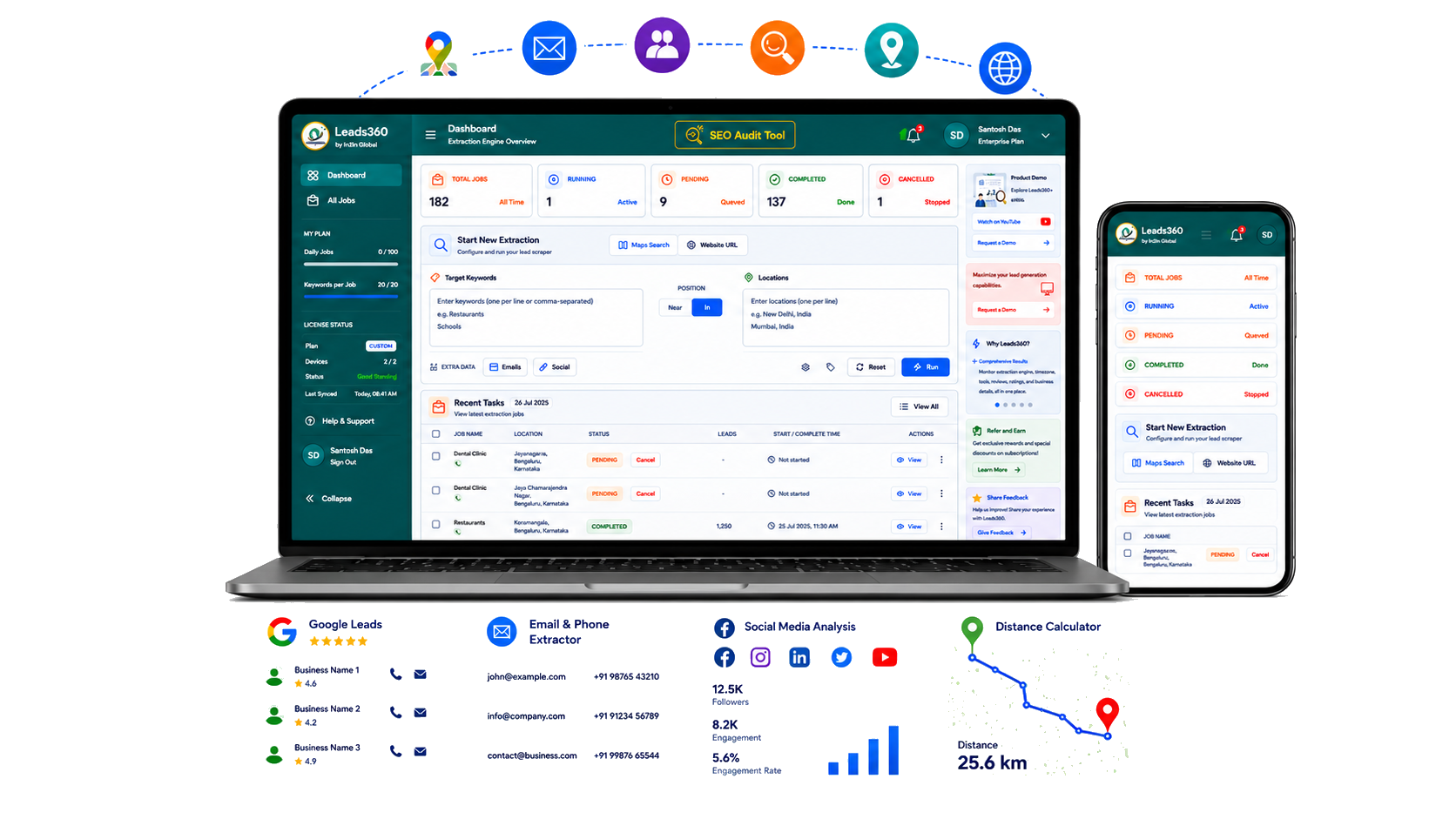 Leads360 Desktop & Mobile Showcase Graphic